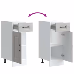 vidaXL Oven CabinetsÂ Kitchen Cabinet Oven Unit 2 pcs Lucca Engineered Wood - grey sonoma, 1 pcs - Additional view 7