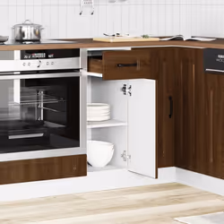 vidaXL Kitchen Base Cabinet Kalmar Brown Oak Engineered Wood sink base cabinet