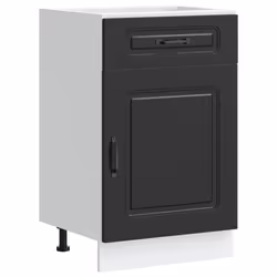 vidaXL Kitchen Base Cabinet Kalmar Black Engineered Wood sink base cabinet