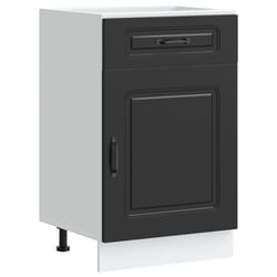 vidaXL Kitchen Base Cabinet Kalmar Black Engineered Wood sink base cabinet