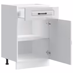 vidaXL Kitchen Base Cabinet Kalmar High Gloss White Engineered Wood - Additional view 4