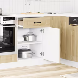 vidaXL Oven CabinetsÂ Kitchen Cabinet Oven Unit 2 pcs Lucca Engineered Wood - sonoma oak, 1 pcs