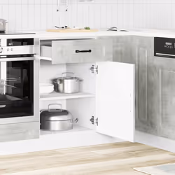 vidaXL Kitchen Base Cabinet Kalmar Concrete Grey Engineered Wood - Additional view 2