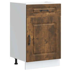 vidaXL Oven CabinetsÂ Kitchen Cabinet Oven Unit 2 pcs Lucca Engineered Wood - smoked oak, 1 pcs