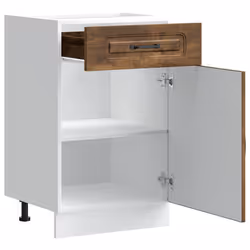 vidaXL Oven CabinetsÂ Kitchen Cabinet Oven Unit 2 pcs Lucca Engineered Wood - smoked oak, 1 pcs - Additional view 4