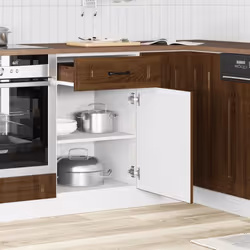 vidaXL Kitchen Base Cabinet Kalmar Brown Oak Engineered Wood sink base cabinet
