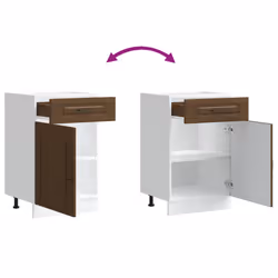 vidaXL Kitchen Base Cabinet Kalmar Brown Oak Engineered Wood sink base cabinet - Additional view 8