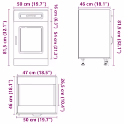 VidaXL 853485 kitchen/dining storage cabinet