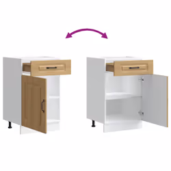 vidaXL Kitchen Base Cabinet Kalmar Artisan Oak Engineered Wood - Additional view 8
