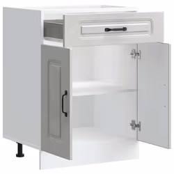 vidaXL Kitchen Base Cabinet Kalmar Concrete Grey Engineered Wood - Additional view 4