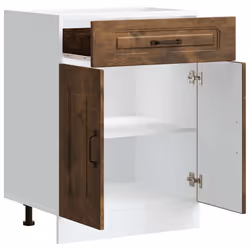 vidaXL Kitchen Base Cabinet Kalmar Smoked Oak Engineered Wood - Additional view 4