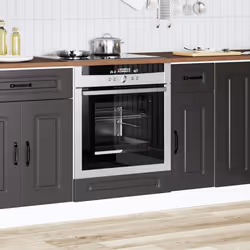vidaXL Oven Cabinet Kalmar Black Engineered Wood oven unit