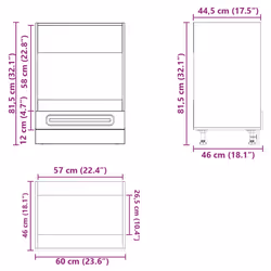 vidaXL Oven Cabinet Kalmar Grey Sonoma Engineered Wood oven unit