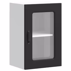 vidaXL Kitchen Wall Cabinet with Glass Door Kalmar Black Engineered Wood