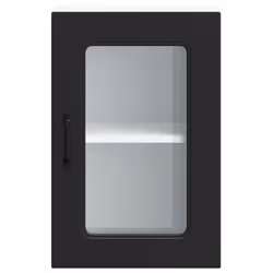 vidaXL Kitchen Wall Cabinet with Glass Door Kalmar Black Engineered Wood - Additional view 5