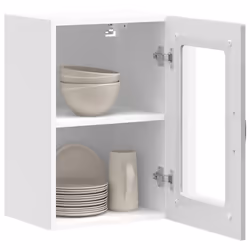 vidaXL Kitchen Wall Cabinet with Glass Door Kalmar Concrete Grey Engineered Wood - Additional view 4