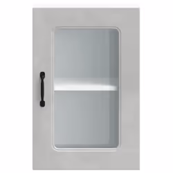 vidaXL Kitchen Wall Cabinet with Glass Door Kalmar Concrete Grey Engineered Wood - Additional view 5