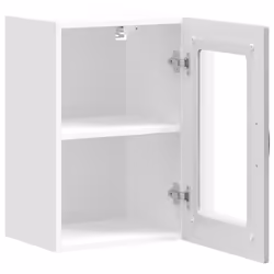 vidaXL Kitchen Wall Cabinet with Glass Door Kalmar Concrete Grey Engineered Wood - Additional view 6