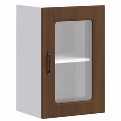 vidaXL Kitchen Wall Cabinet with Glass Door Kalmar Brown Oak Engineered Wood