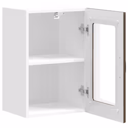 vidaXL Kitchen Wall Cabinet with Glass Door Kalmar Brown Oak Engineered Wood - Additional view 9