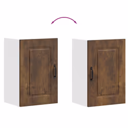 vidaXL Kitchen Wall Cabinet Kalmar Smoked Oak Engineered Wood - Additional view 8