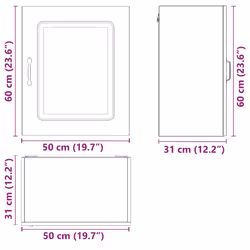 vidaXL Oven CabinetsÂ Kitchen Cabinet Oven Unit 2 pcs Lucca Engineered Wood - wall cabinet 50 cm