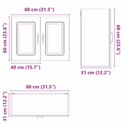 vidaXL Kitchen Wall Cabinet Kalmar Sonoma Oak Engineered Wood - Additional view 10