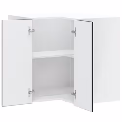 vidaXL Kitchen Wall Corner Cabinet Kalmar Black Engineered Wood - Additional view 4