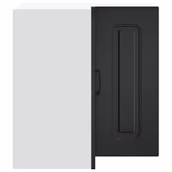 vidaXL Kitchen Wall Corner Cabinet Kalmar Black Engineered Wood - Additional view 5