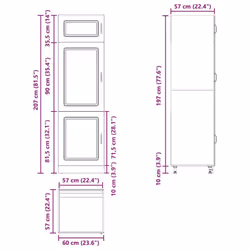 vidaXL Kitchen Cupboard Kalmar Black Engineered Wood kitchen cabinet unit
