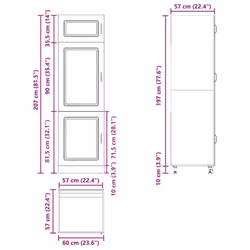 vidaXL Kitchen Cupboard Kalmar High Gloss White Engineered Wood - Additional view 10