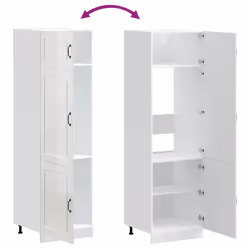 vidaXL Kitchen Cupboard Kalmar High Gloss White Engineered Wood - Additional view 6