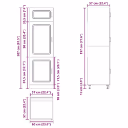 vidaXL Kitchen Cupboard Kalmar Brown Oak Engineered Wood kitchen cabinet unit