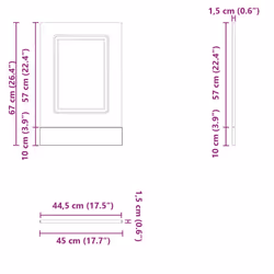 vidaXL Dishwasher PanelÂ KalmarÂ Concrete GreyÂ 45x1.5x67 cm Engineered Wood - Additional view 7