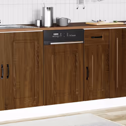 vidaXL Dishwasher PanelÂ KalmarÂ Brown Oak 45x1.5x67 cm Engineered Wood