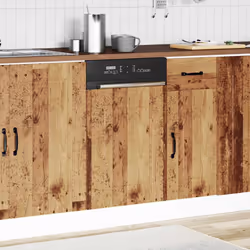 vidaXL Oven CabinetsÂ Kitchen Cabinet Oven Unit 2 pcs Lucca Engineered Wood - old wood, 1 pcs