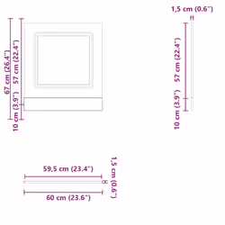 vidaXL Dishwasher PanelÂ KalmarÂ High Gloss WhiteÂ 60x1.5x67 cm Engineered Wood