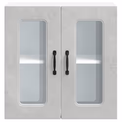 vidaXL Kitchen Wall Cabinet with Glass Door Kalmar Concrete Grey Engineered Wood - Additional view 6