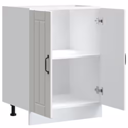 vidaXL Sink Base Cabinet Lucca High Gloss White Engineered Wood - Additional view 4