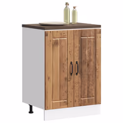 vidaXL Sink Base Cabinet Lucca Old Wood Engineered Wood kitchen base cabinet