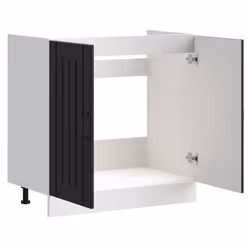 vidaXL Sink Base Cabinet Lucca Black Engineered Wood kitchen base cabinet - Additional view 4