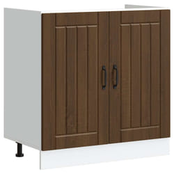 vidaXL Sink Base Cabinet Lucca Brown Oak Engineered Wood kitchen base cabinet