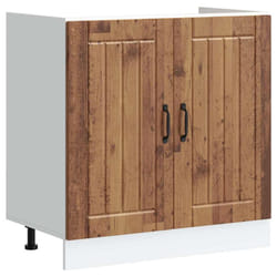 vidaXL Sink Base Cabinet Lucca Old Wood Engineered Wood kitchen base cabinet