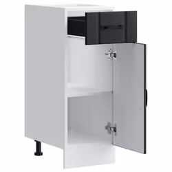 vidaXL Oven Cabinets Kitchen Cabinet Oven Unit 2 pcs Kalmar Engineered Wood - black, 30 x 46 x 81.5 cm - Additional view 4