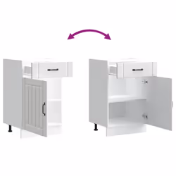vidaXL Oven Cabinets Kitchen Cabinet Oven Unit 2 pcs Kalmar Engineered Wood - kitchen base cabinet 50 cm - Additional view 8