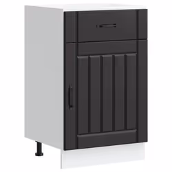 vidaXL Oven Cabinets Kitchen Cabinet Oven Unit 2 pcs Kalmar Engineered Wood - black, 50 x 46 x 81.5 cm