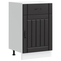 vidaXL Oven Cabinets Kitchen Cabinet Oven Unit 2 pcs Kalmar Engineered Wood - black, 50 x 46 x 81.5 cm