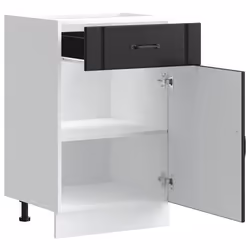 vidaXL Oven Cabinets Kitchen Cabinet Oven Unit 2 pcs Kalmar Engineered Wood - black, 50 x 46 x 81.5 cm - Additional view 4