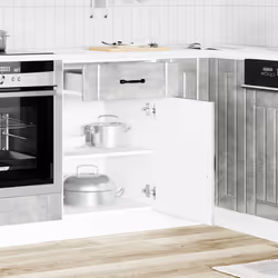 vidaXL Oven Cabinets Kitchen Cabinet Oven Unit 2 pcs Kalmar Engineered Wood - concrete grey, 50 x 46 x 81.5 cm - Additional view 2