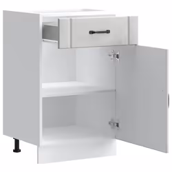 vidaXL Oven Cabinets Kitchen Cabinet Oven Unit 2 pcs Kalmar Engineered Wood - concrete grey, 50 x 46 x 81.5 cm - Additional view 4